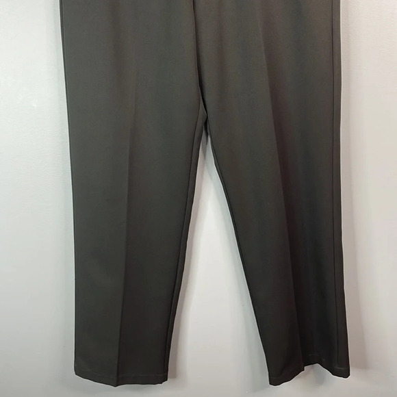 ARROW Mens Slim Dress Pants Black Flat Front Straight Tapered Leg Pockets 32x32 - Picture 4 of 9